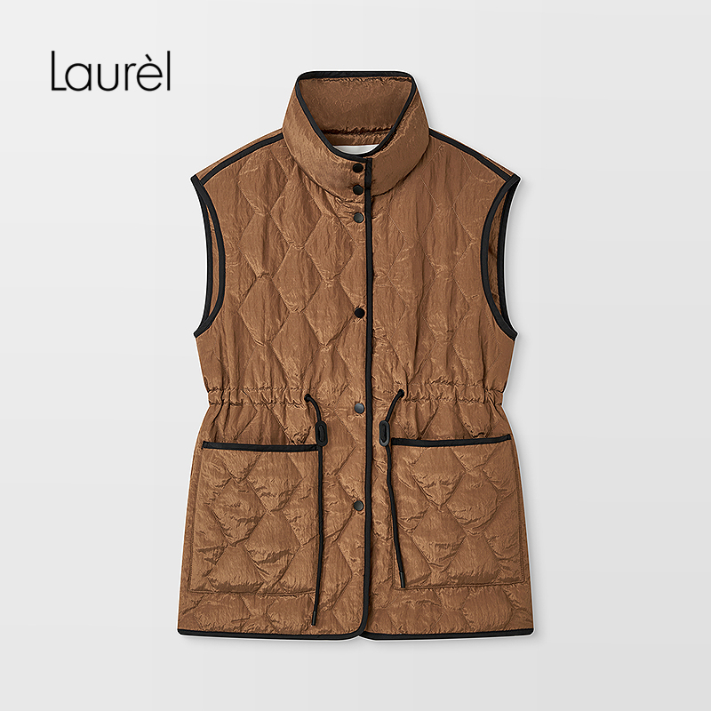 【粉丝专享】Laurel劳芮25秋新款菱格立领羽绒马甲LWD364L01300