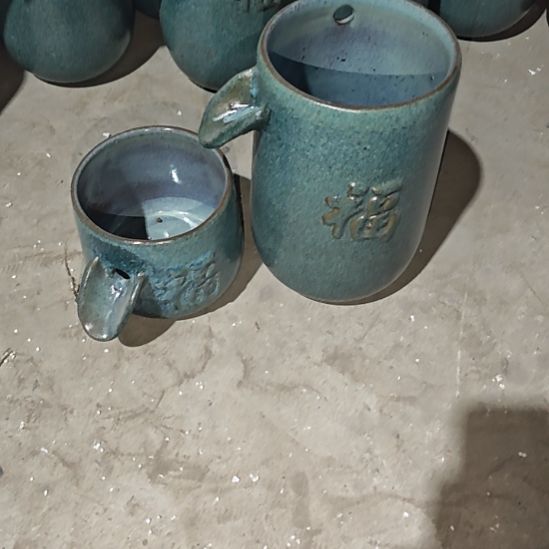 【闪购商品】福字流水两个瑕疵绿色