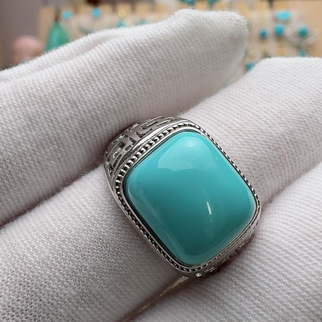 绿松石配饰银S925镶嵌