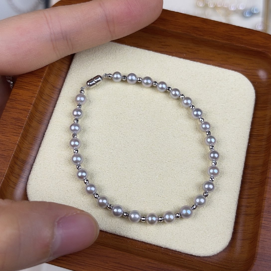 18K金镶嵌海水珍珠手绳