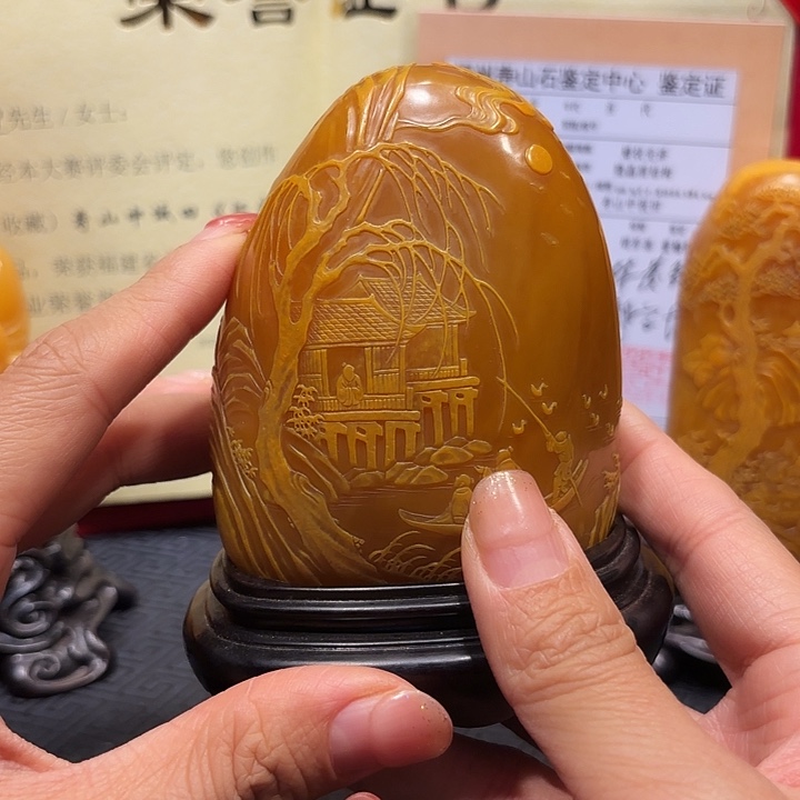 胡***俊寿山石寿山石雕刻的艺术