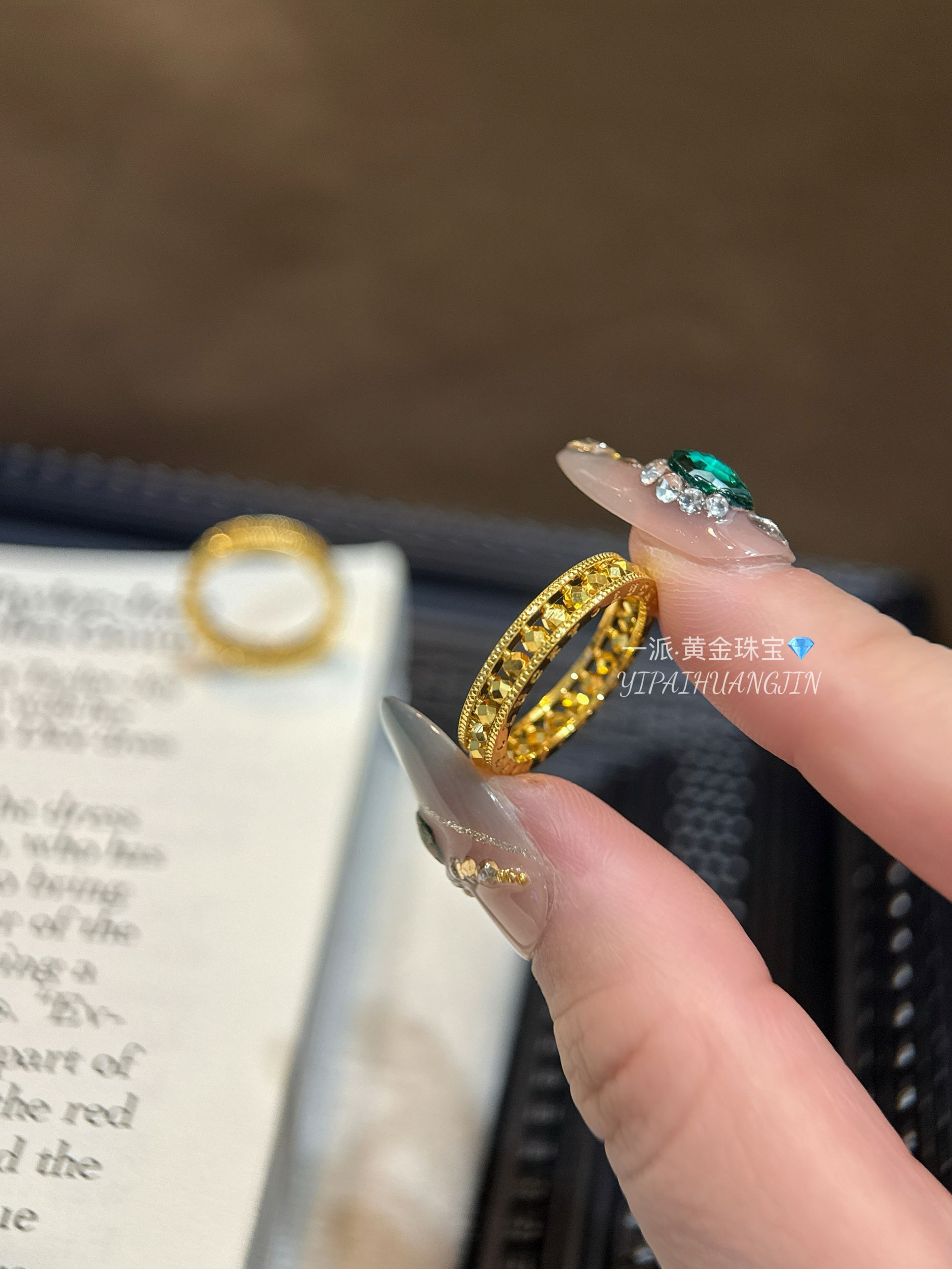 【原创设计】灵动龙珠戒足金999黄金戒指@JZ015