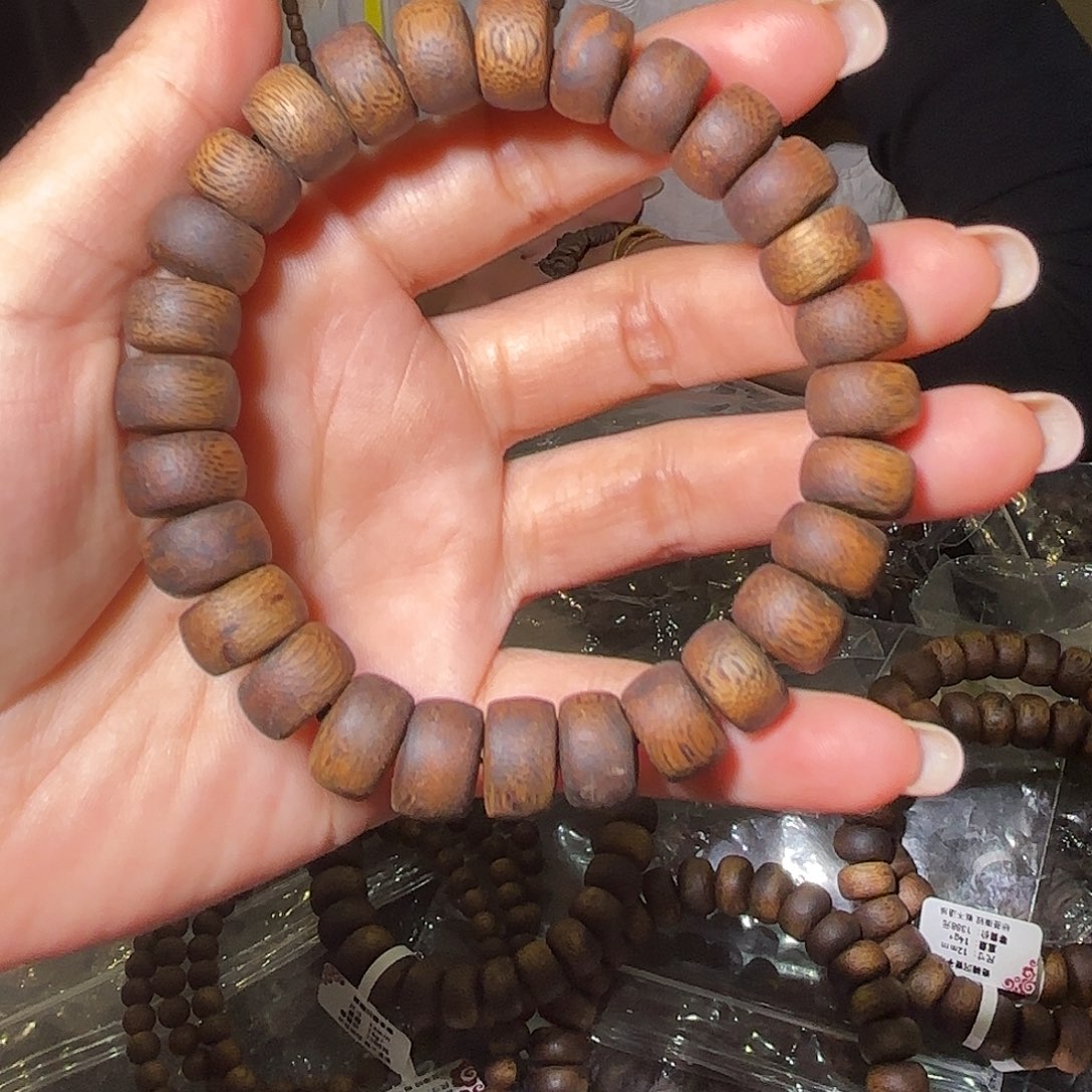 沉香手串奇楠沉香1.2算盘单圈