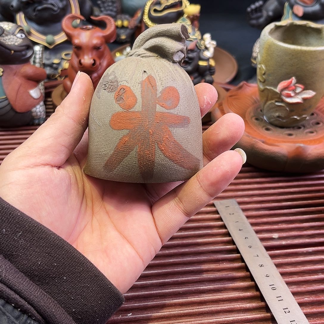 紫砂茶杯高端紫砂雕塑微瑕