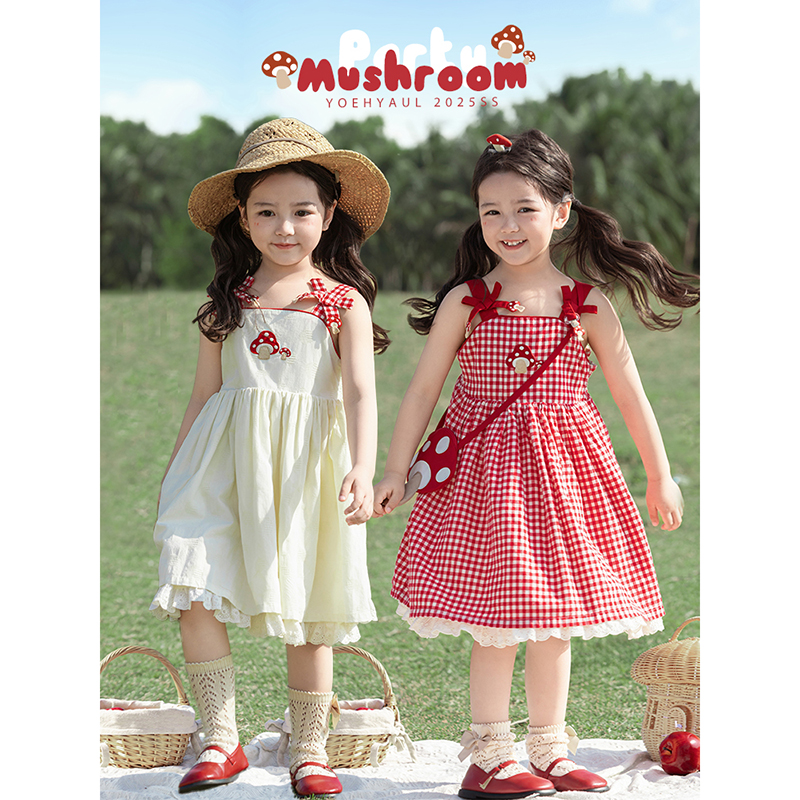YOEHYAUL/幼悠【蘑菇屋】夏叁波女童纯棉舒适汉服夏款连衣裙 X4922