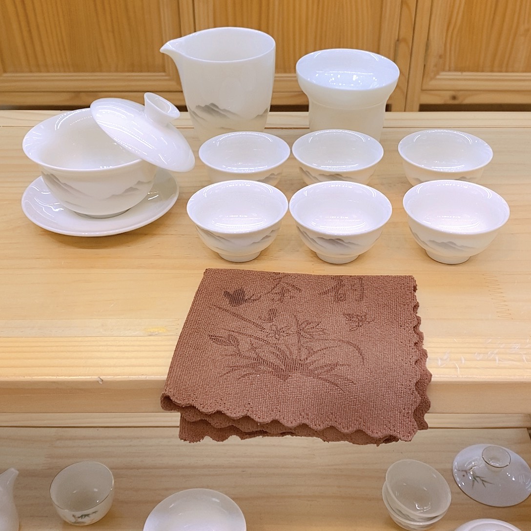 羊脂玉瓷茶具套装