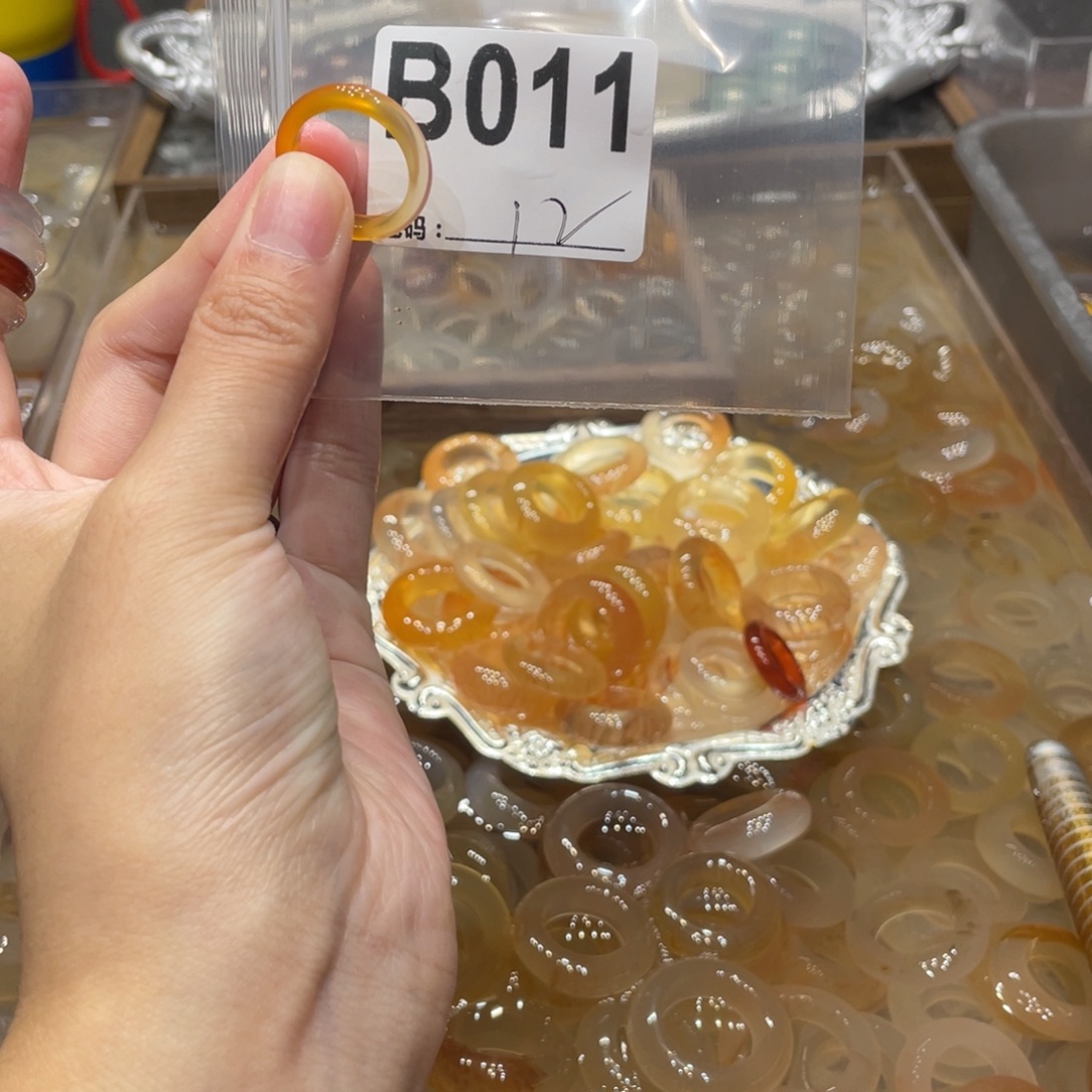 玛瑙/玉髓未镶嵌戒指011