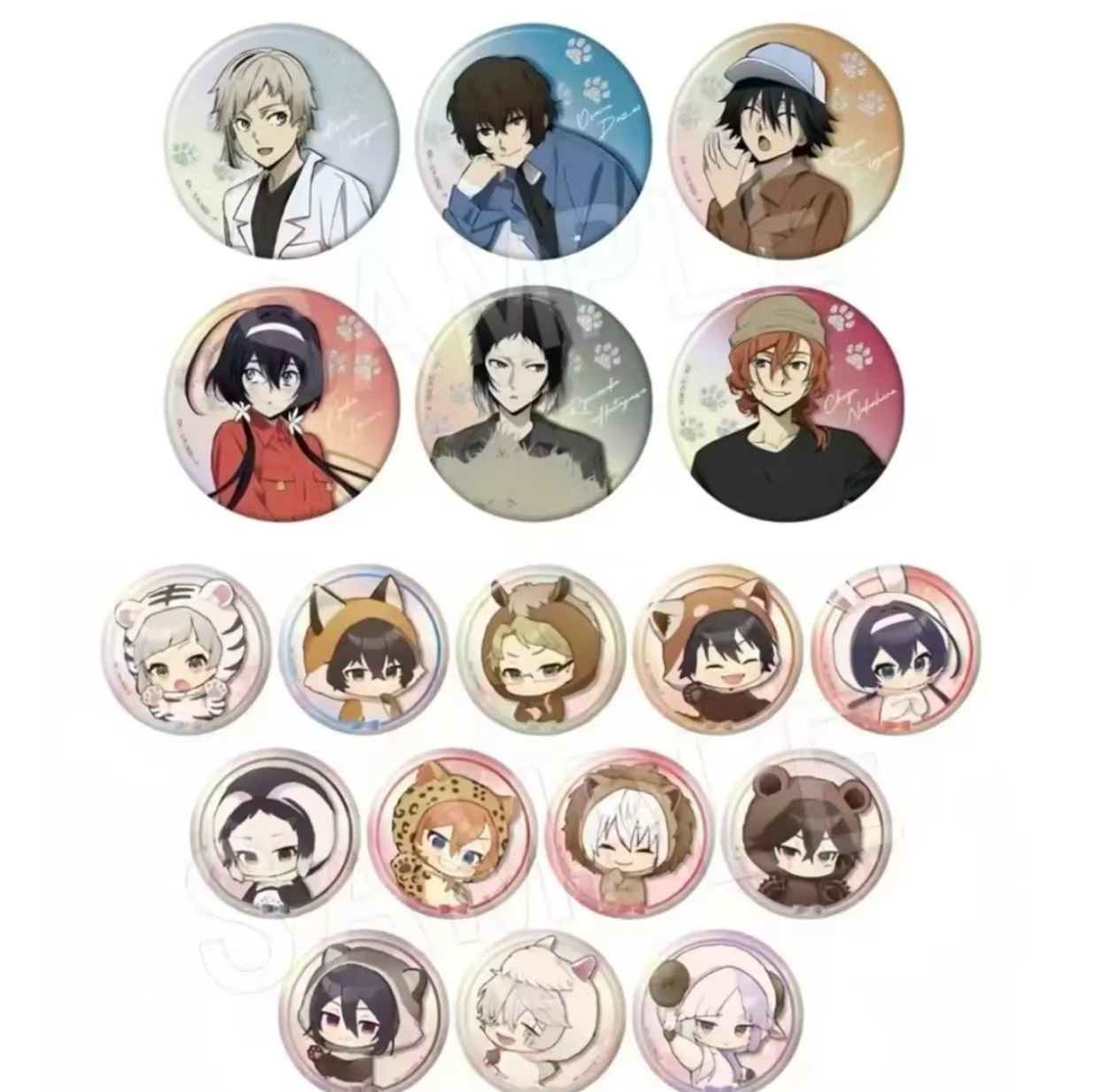 【文豪野犬】东武动物园联动吧唧系列正比/Q版 潮玩盲盒 【默认代拆】