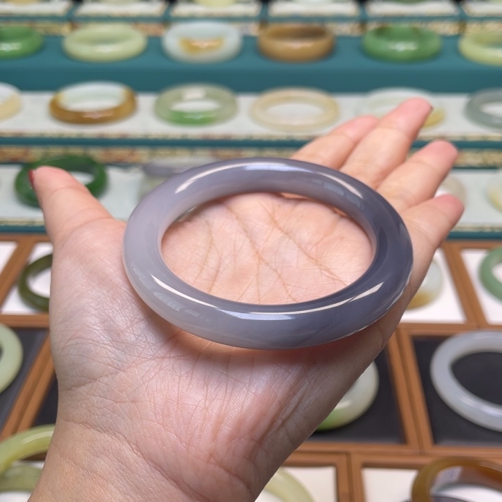 和田玉手镯未镶嵌55