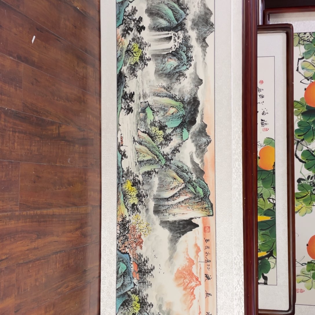 国画带框尺寸48*163厘米