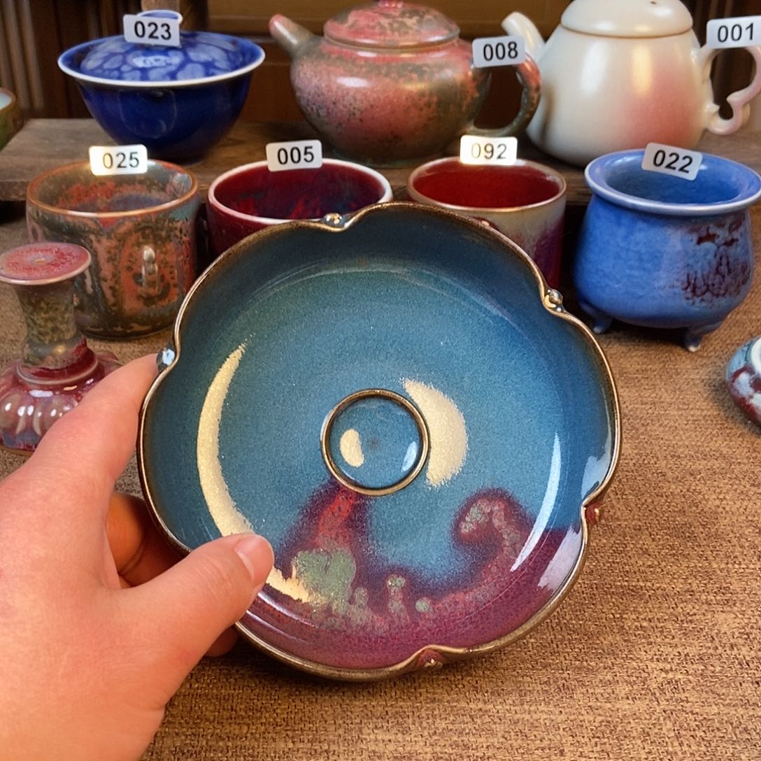 摆件钧瓷茶壶茶具