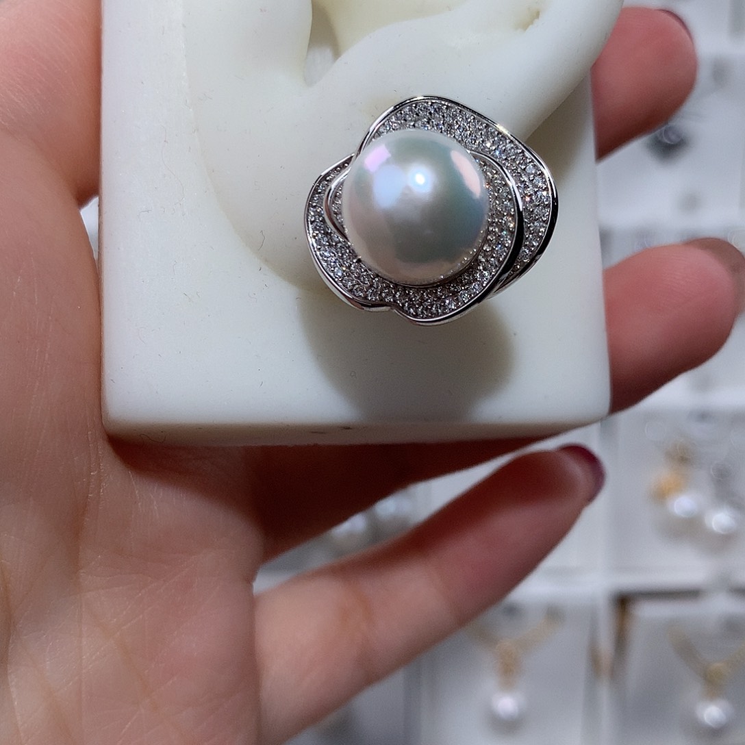 淡水珍珠颈饰银S925镶嵌