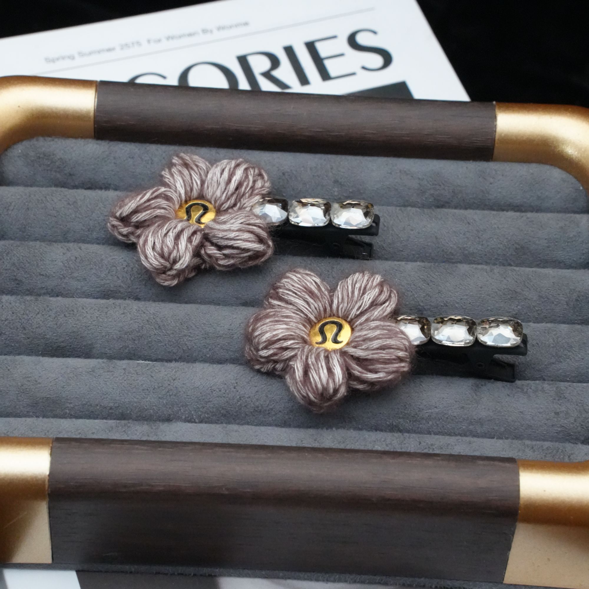 FNQ211日韩原创边夹时尚百搭花朵