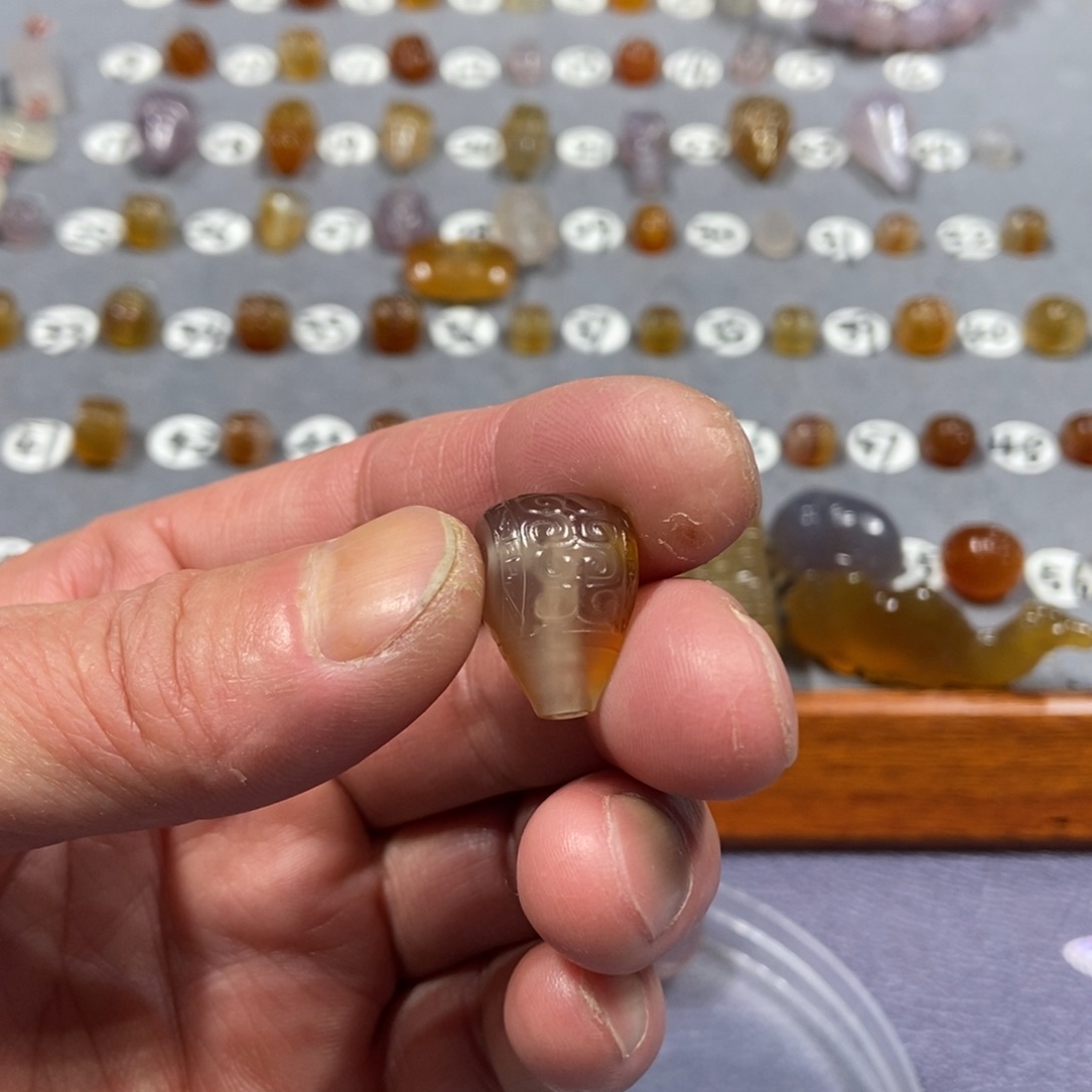 老***爷玛瑙/玉髓合金颈饰三通