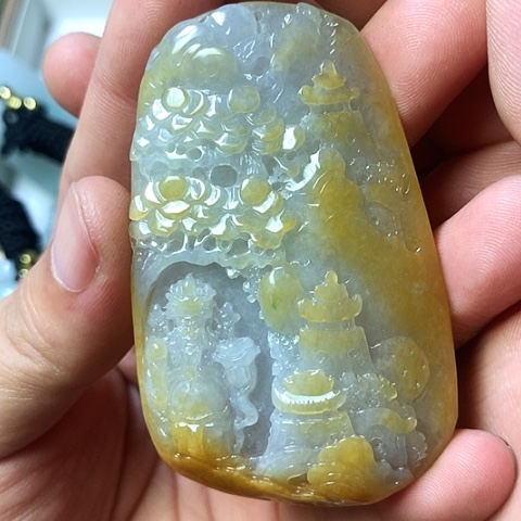 翡翠未镶嵌颈饰H***n天然缅甸翡翠a货