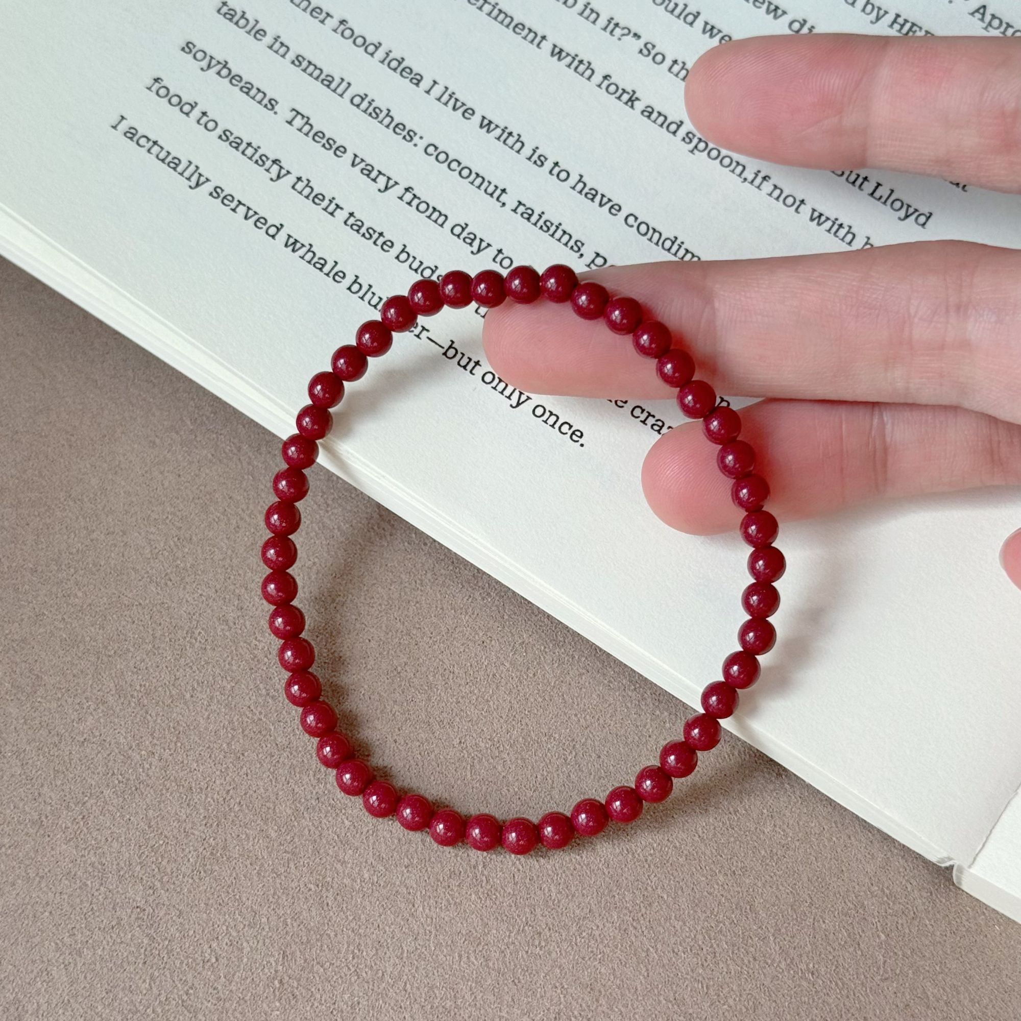 早兰 含辰砂工艺品【绛紫手串】紫金砂气质百搭素圈手串