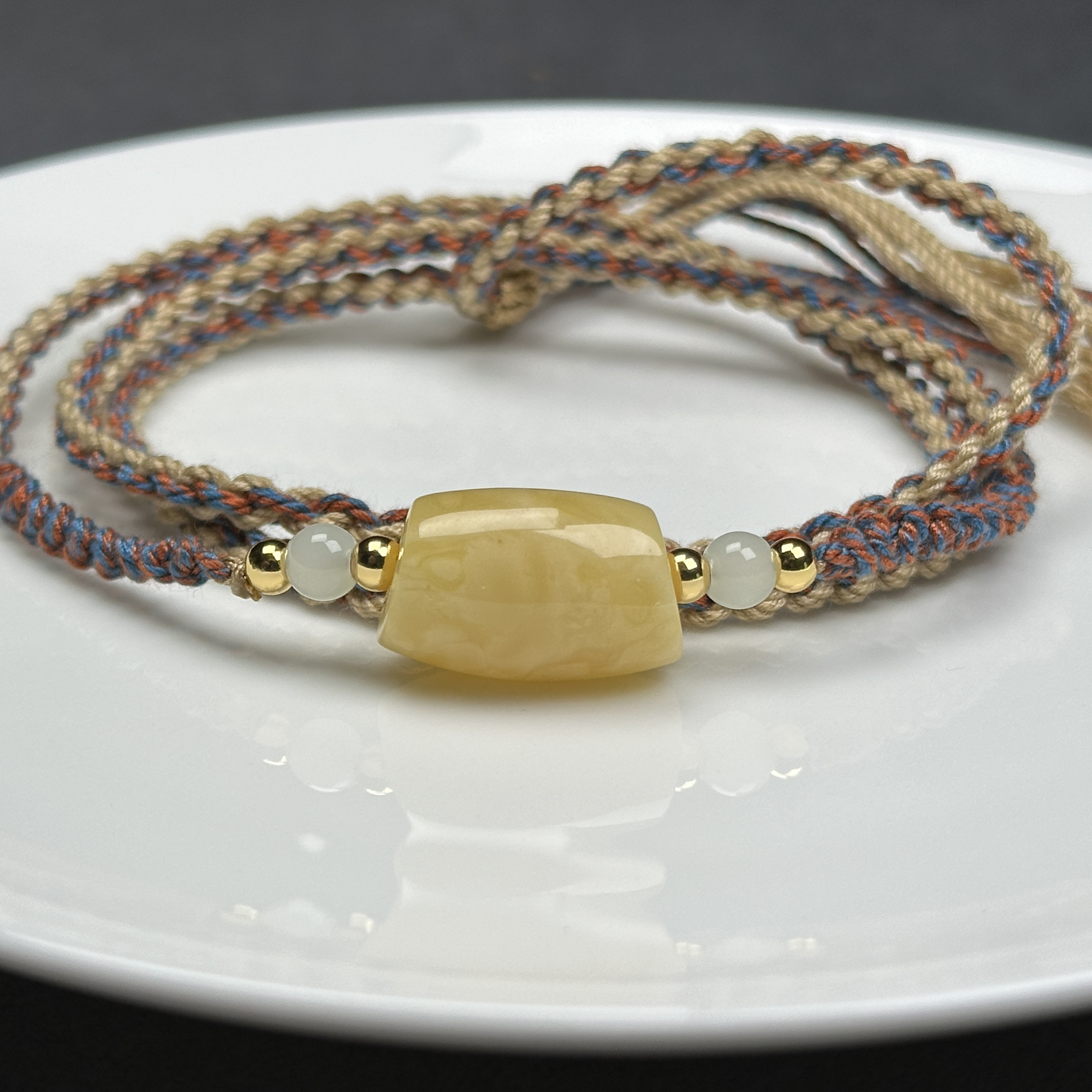 Y5553天然原矿蜜蜡马蹄珠13x21mm2.2克抖音基地质检发货