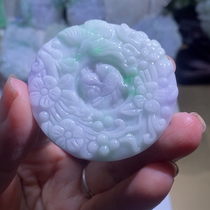 【闪购商品】翡翠挂件未镶嵌喜上眉梢