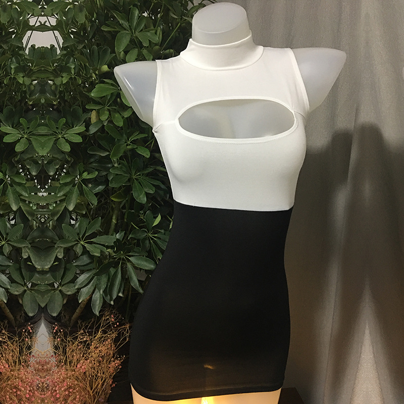 大码微胖妹妹性感辣妹内衣镂空拼色紧身包臀裙纯欲睡裙睡衣家居服