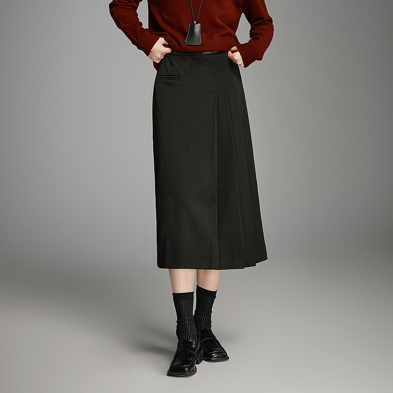 【粉丝专享】MOFAN摩凡冬新款黑色半身裙MBB383058