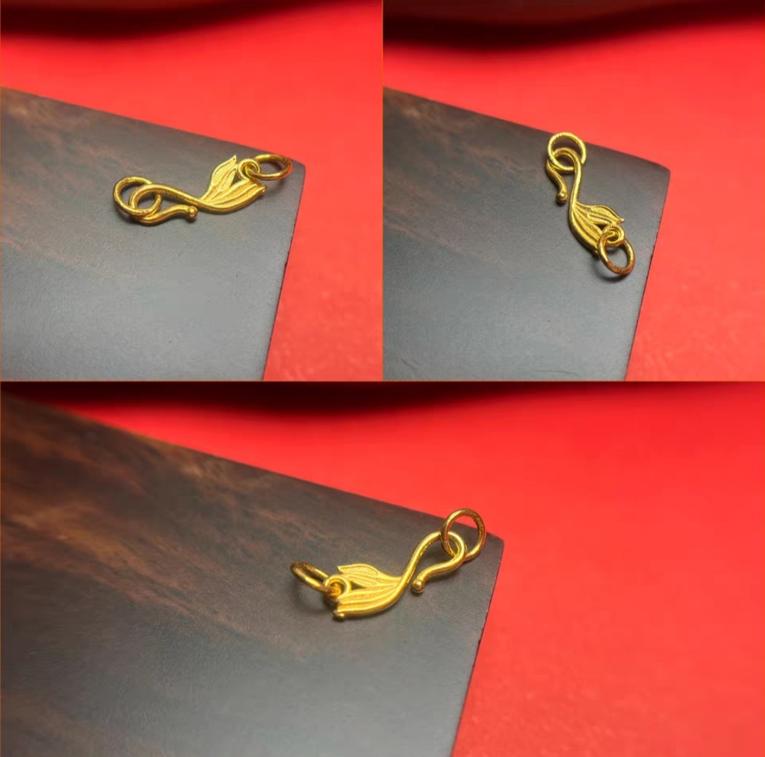18K金鱼尾扣万能扣头手串手链配件配饰