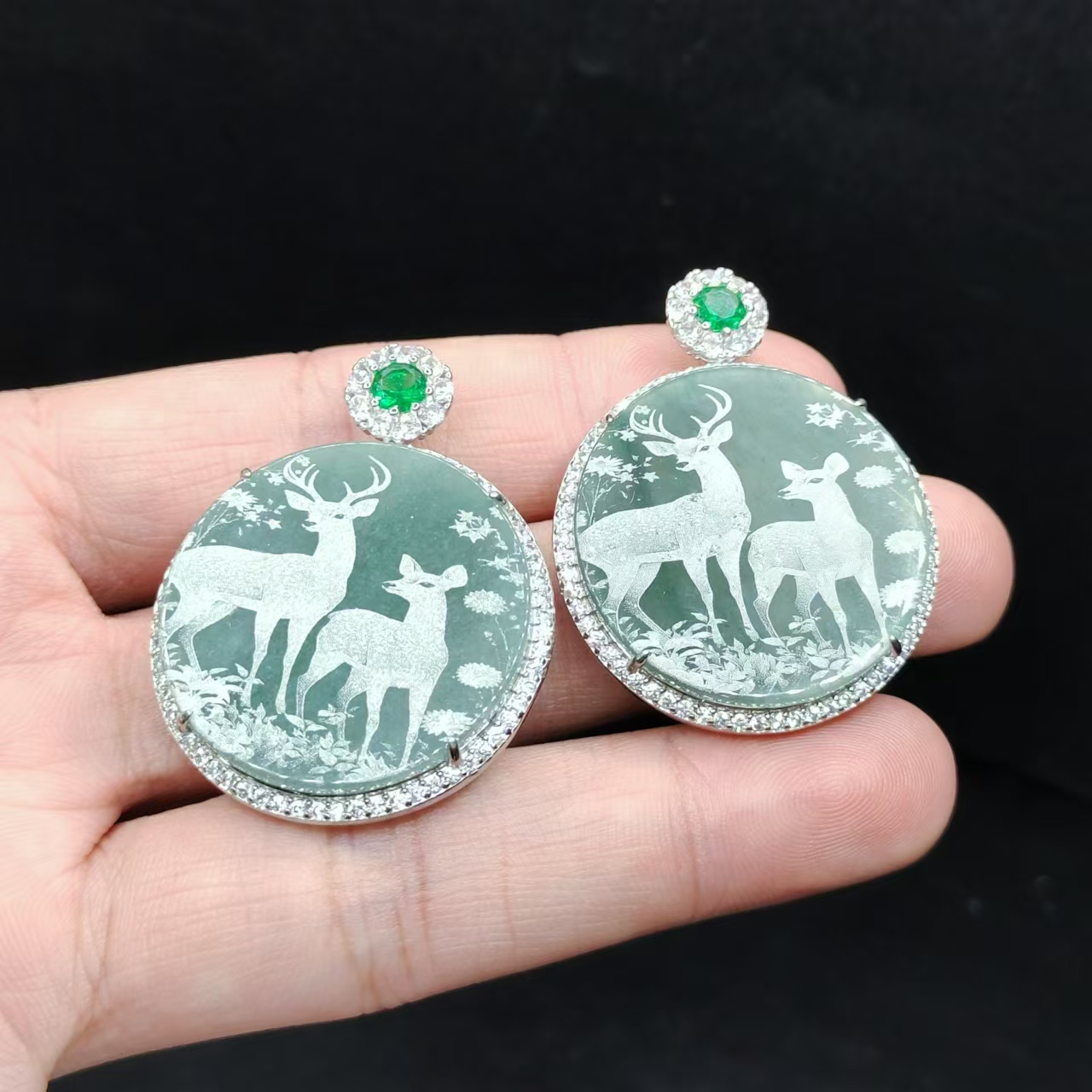 【康康严选】翡翠一路有你圆牌吊坠赠皮绳【多样性发其一】约28-6mm