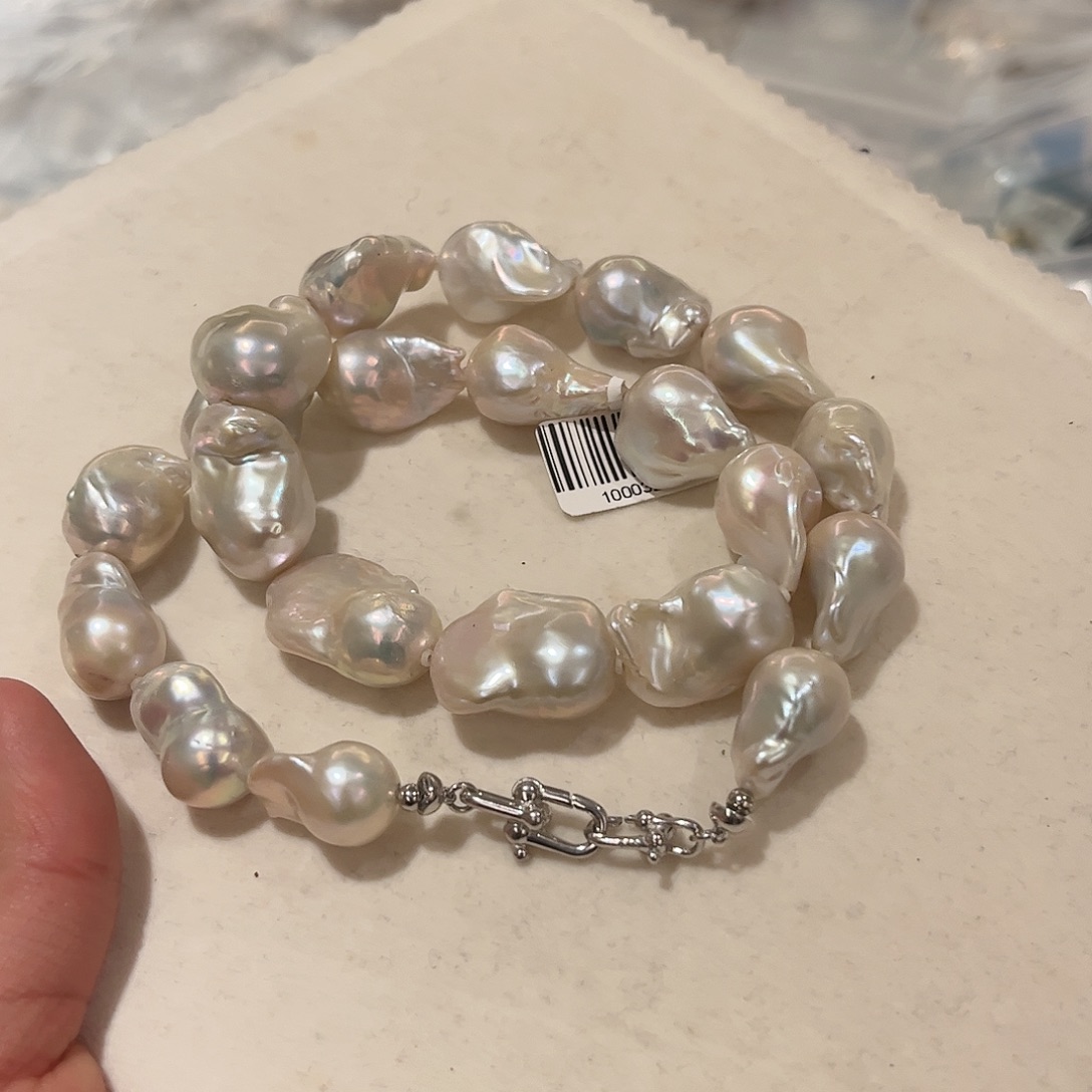 淡水珍珠颈饰银S925镶嵌