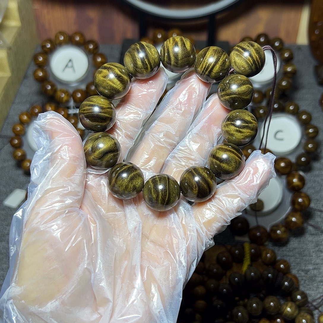 阴沉木手串/手链金丝楠木小叶桢楠阴沉2.0闪电