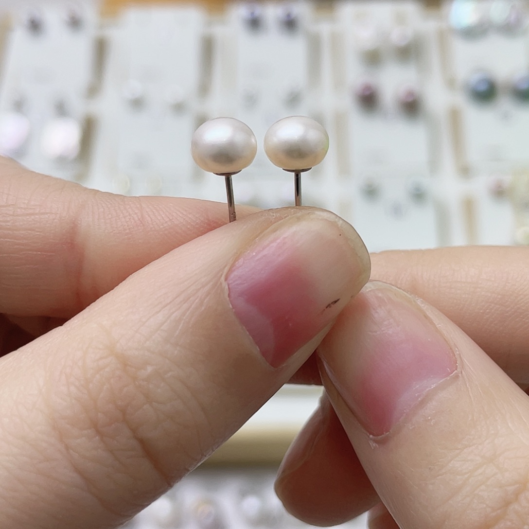 幸***笑银S925镶嵌耳饰淡水珍珠