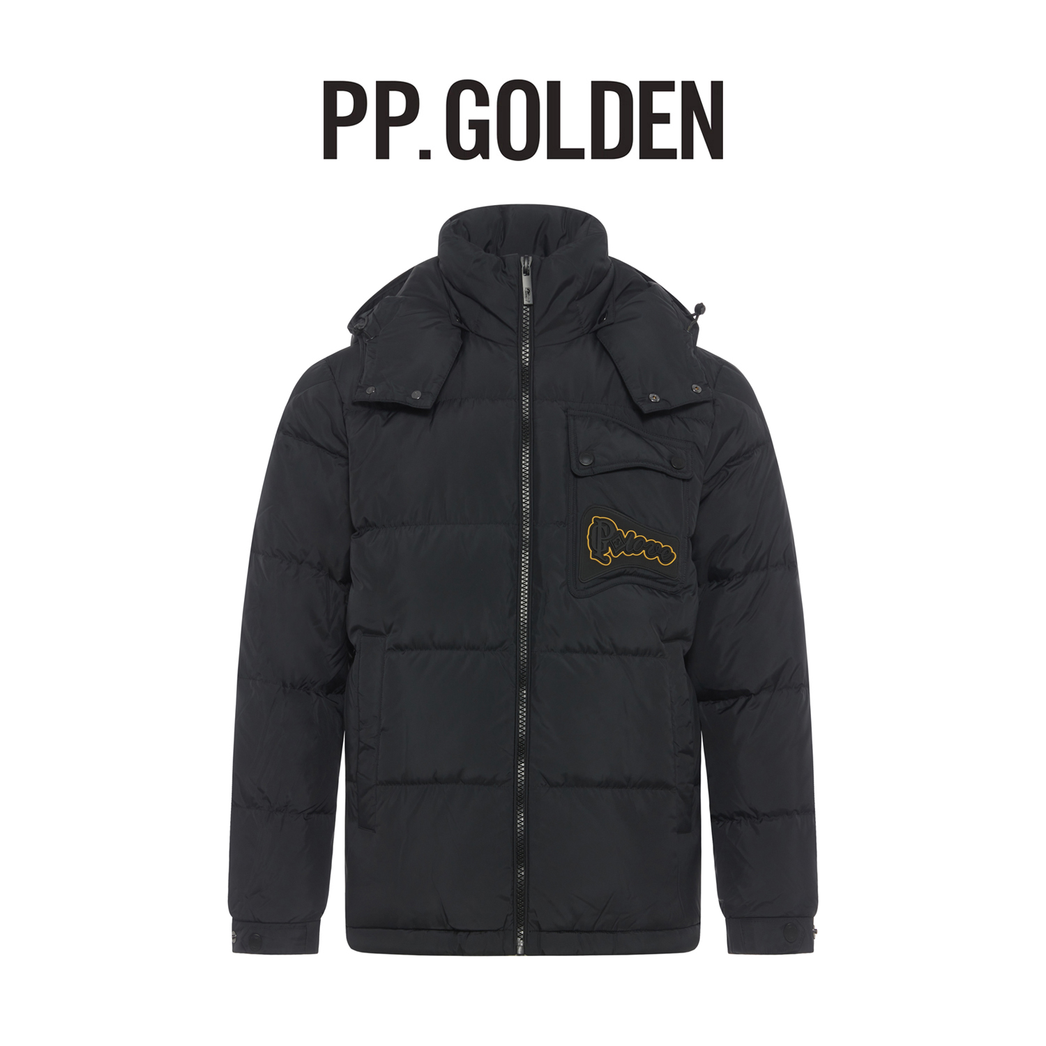 PP.GOLDEN男士冬季保暖加厚多口袋哑光可脱卸帽鹅绒服GYR89462100