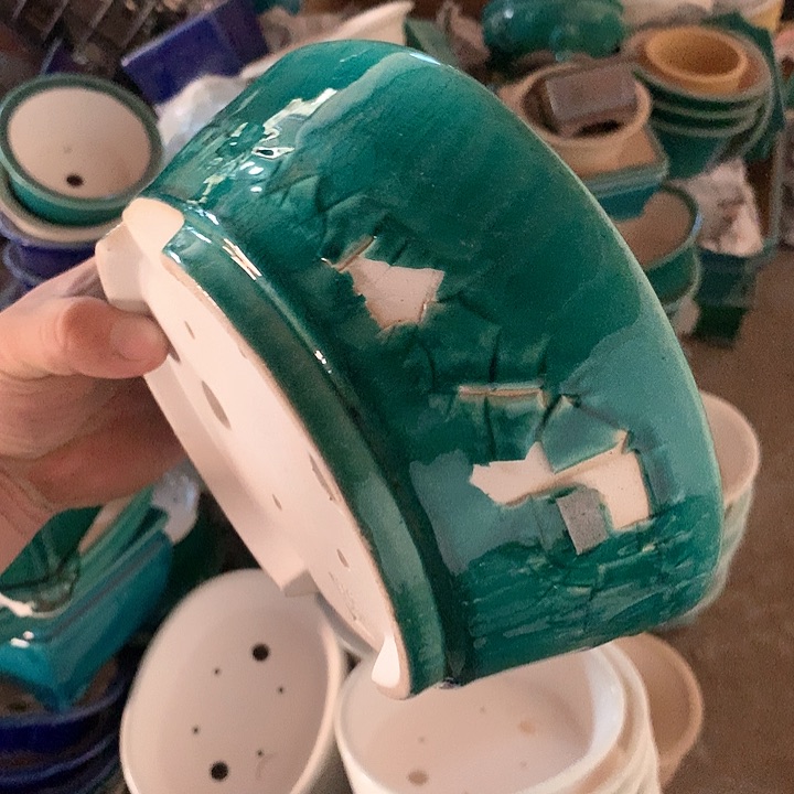 紫砂次品，釉水会脱落