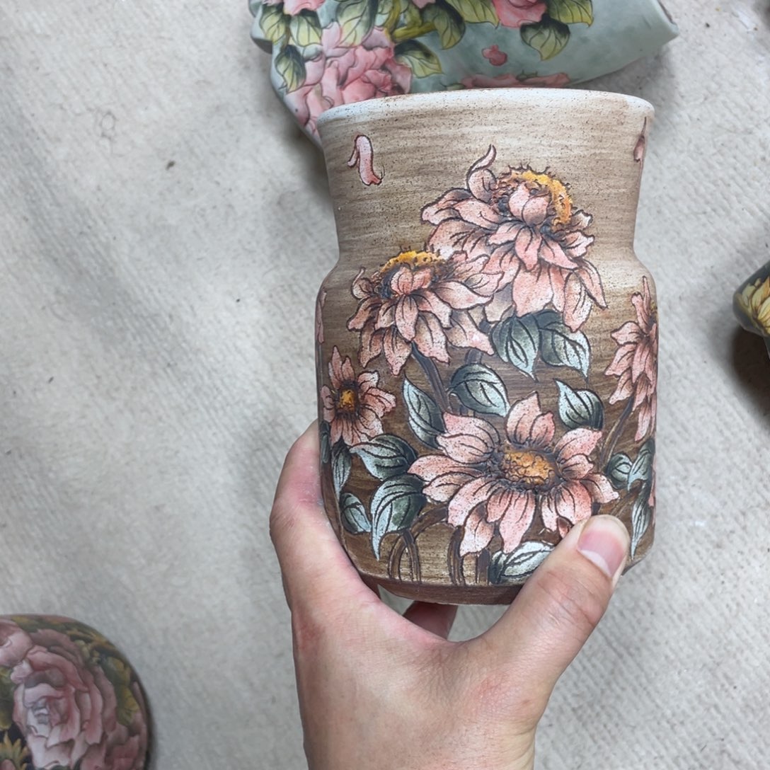 紫砂花盆胡*丹陶瓷多肉花盆精品