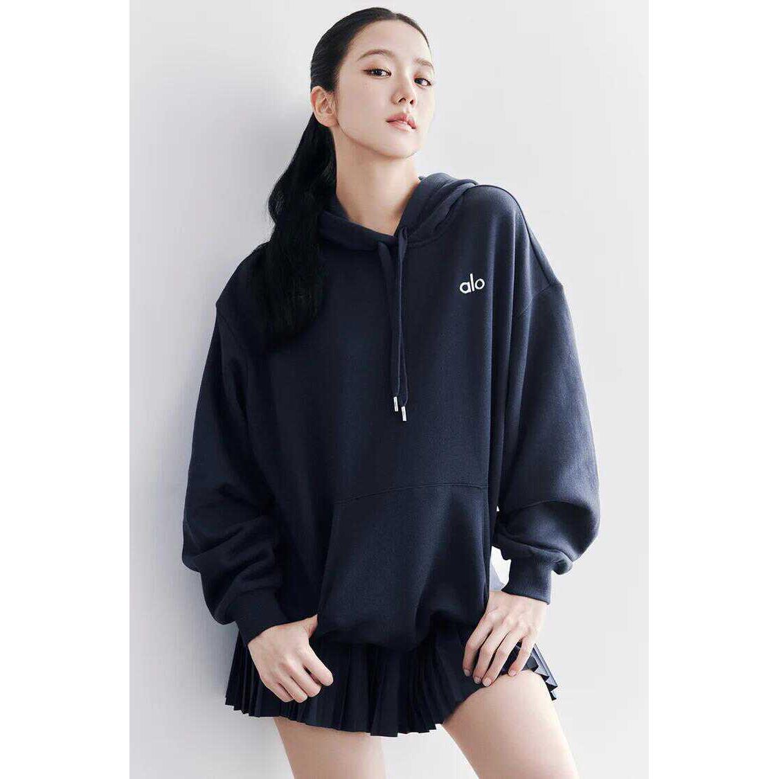 秀智同款ALO美国拼直邮14天ACCOLADE HOODIE套头休闲 百搭连帽运