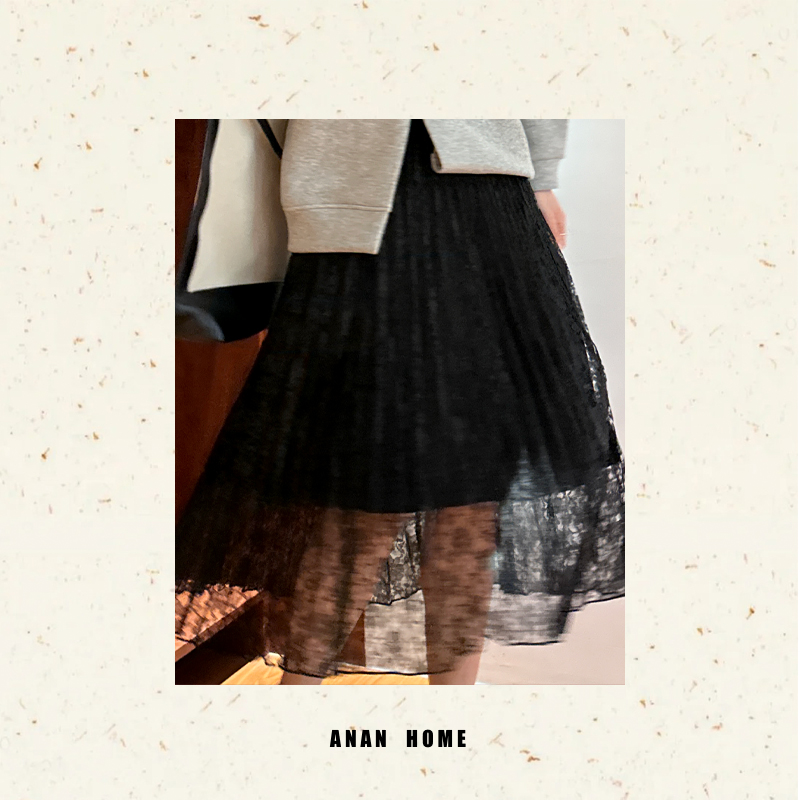 GU JIFEN｜时尚蕾丝刺绣纱纱半裙女 90811