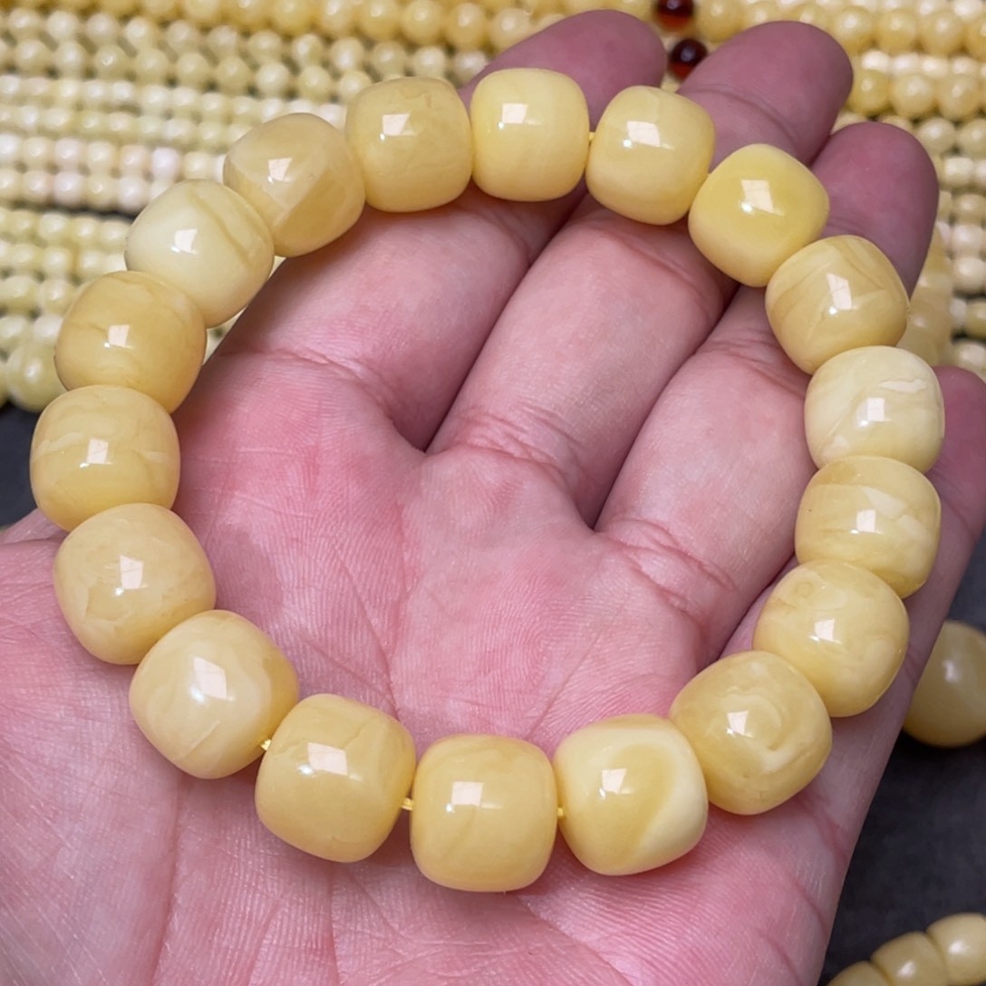蜜蜡裸石未镶嵌蜜蜡手串13mm