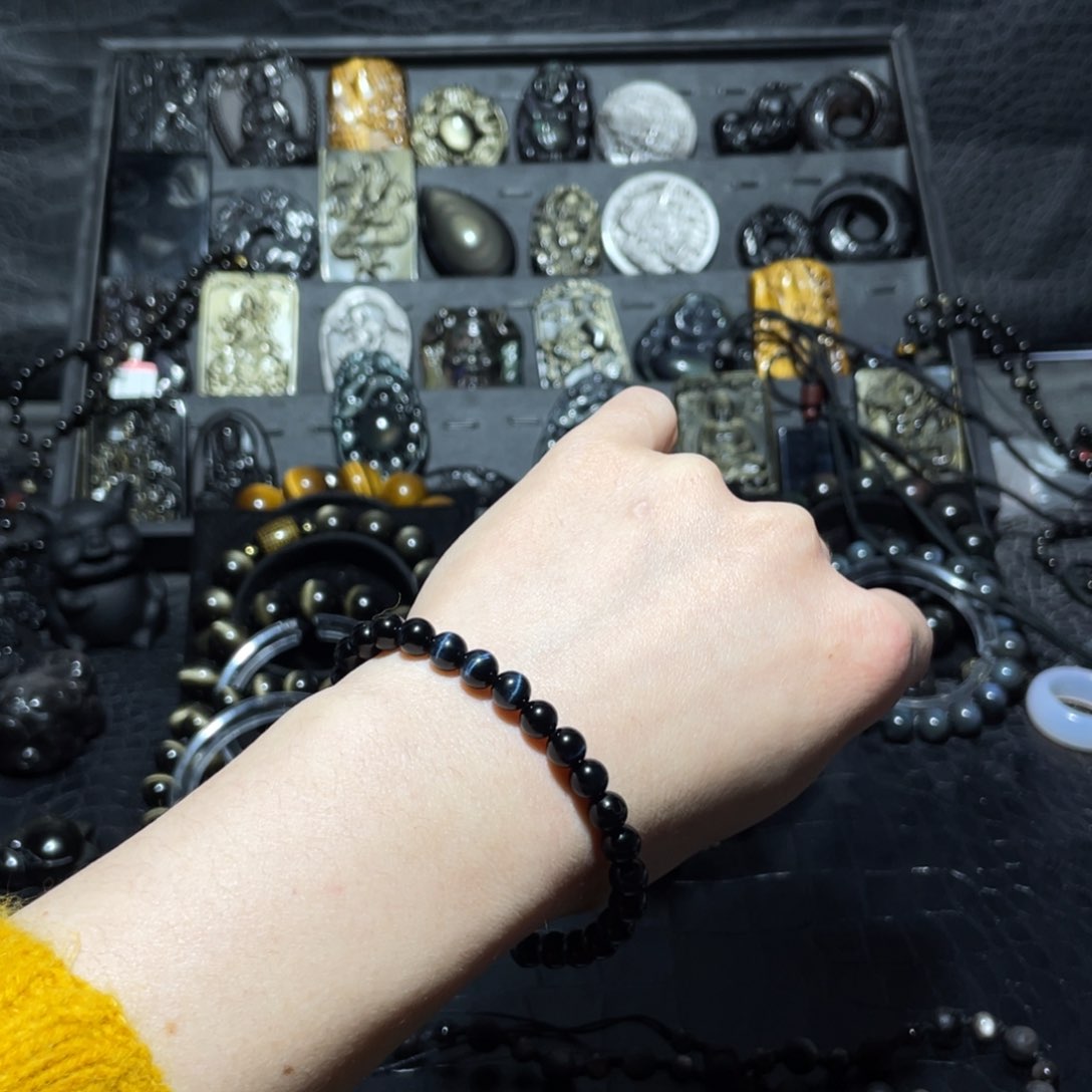 木变石（虎睛石）手链未镶嵌巴*！