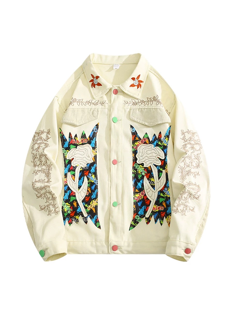 主播推荐~401-450复古美式短款百搭休闲新款辣妹款牛仔外套