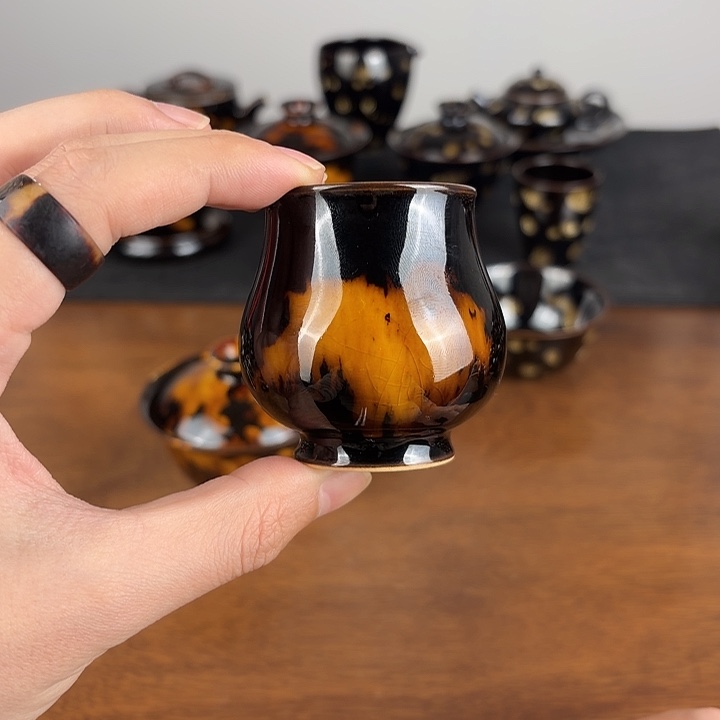 瓷玳瑁釉凯恩闻香杯