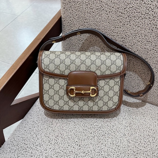 未使用 GUCCI/古驰 棕色1955邮差包 US5993