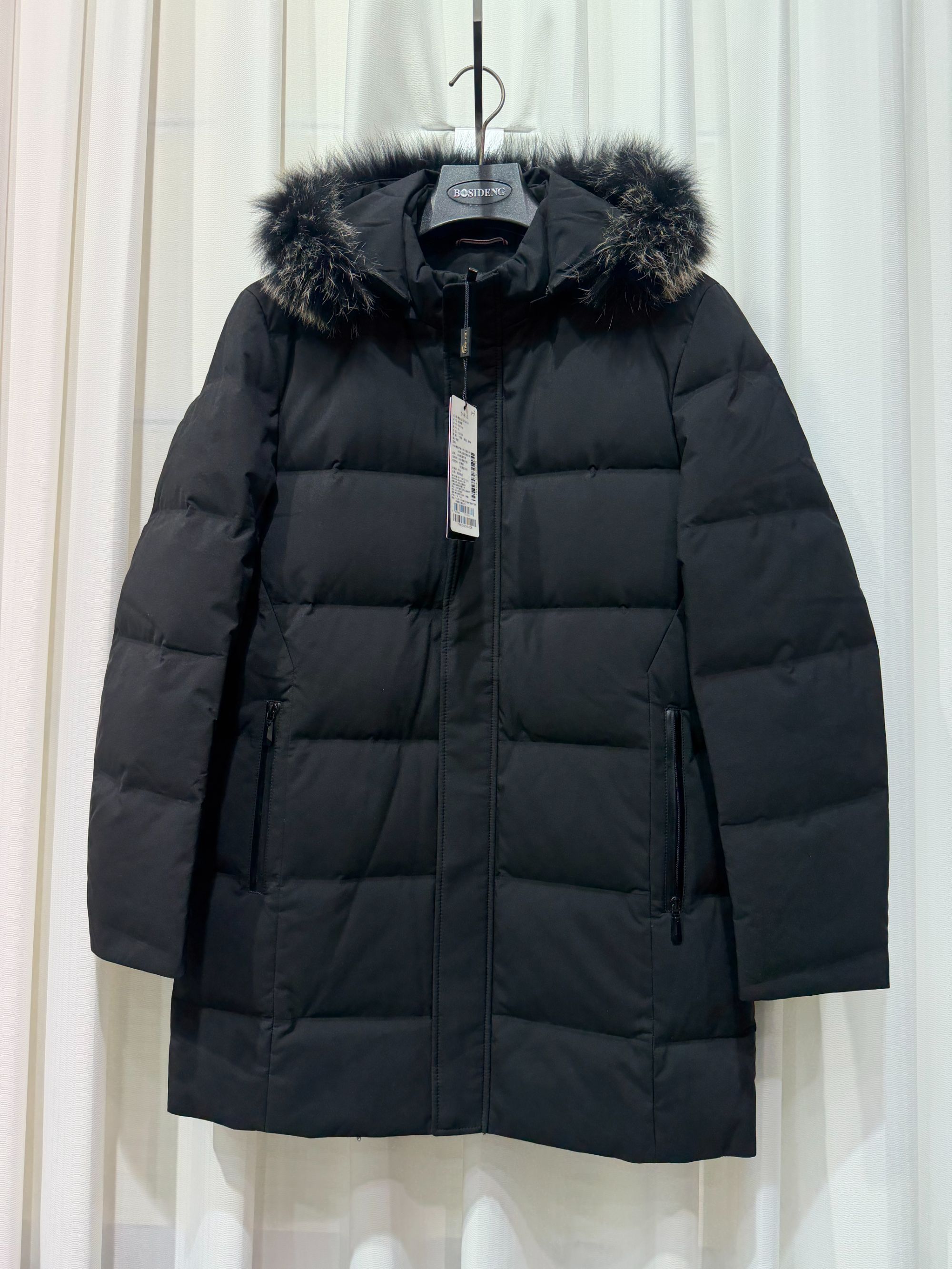 YR47048-91【鳄品牌】高品质男装大毛领商务羽绒服连帽外套