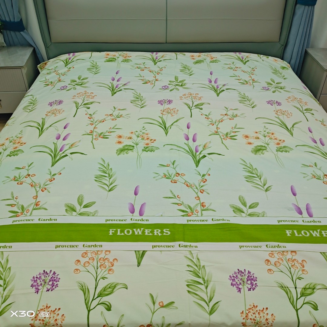 （043）加厚斜纹棉床单1.95*2.45米（边斜+－5公分）花草相依