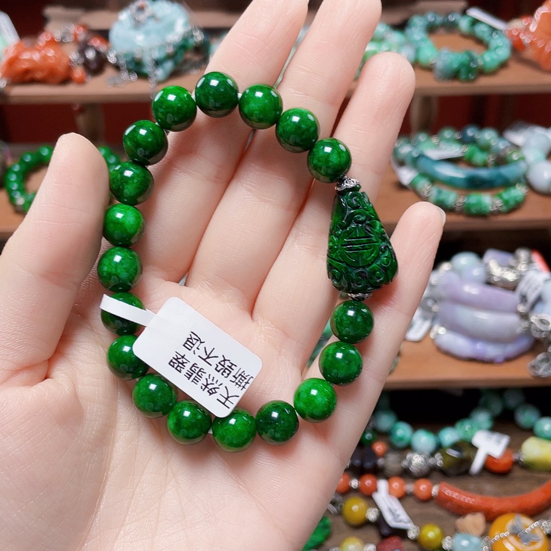 美***生手链翡翠未镶嵌饰品