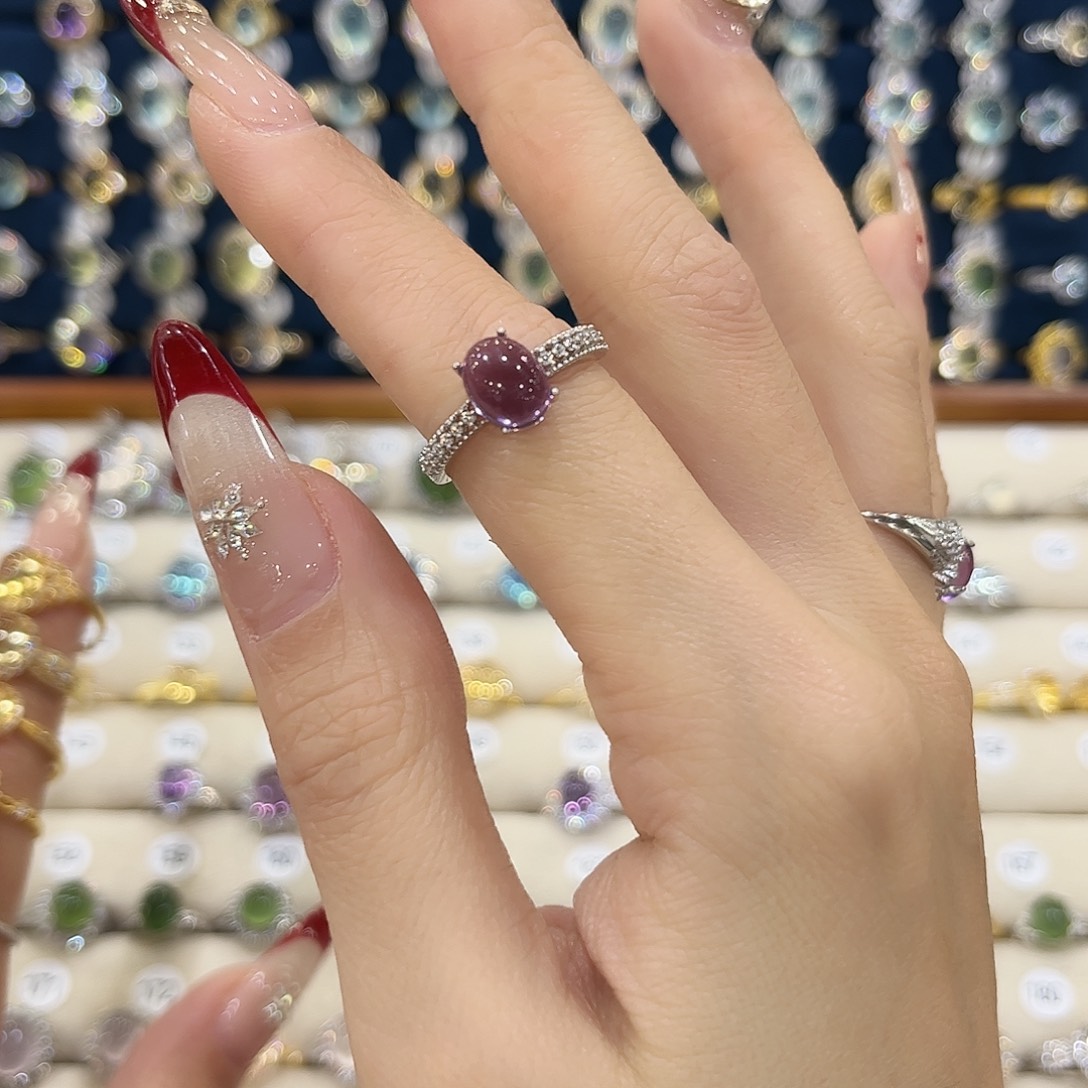 紫晶女款银S925镶嵌俏*戒指8