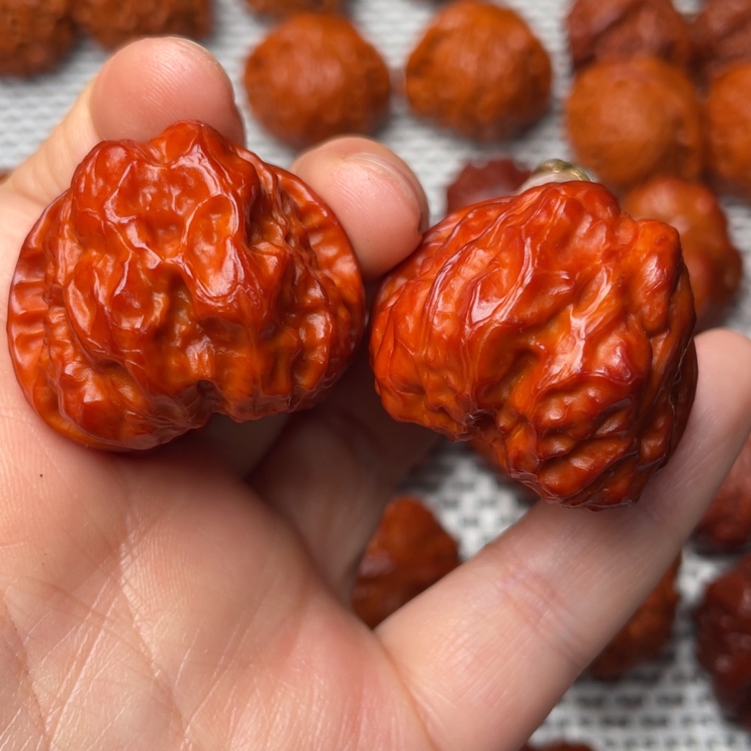 桃核吊坠文玩核桃 手把件 蛤蟆头 36