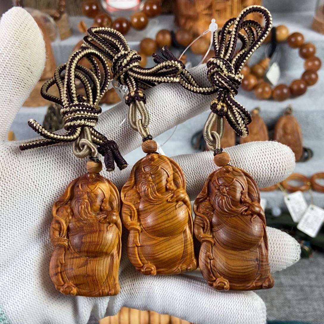 柏木（崖柏）手串/手链北太行高崖骨料关公3/5卡通版