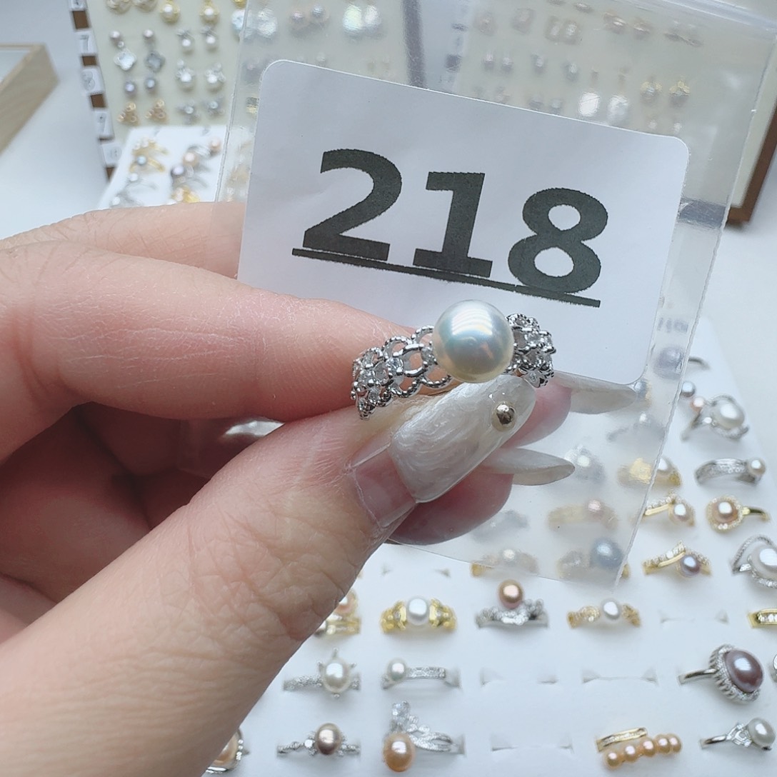 淡水珍珠珠宝奇石银S925镶嵌218