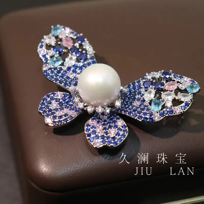 天然淡水珍珠高端胸针A302