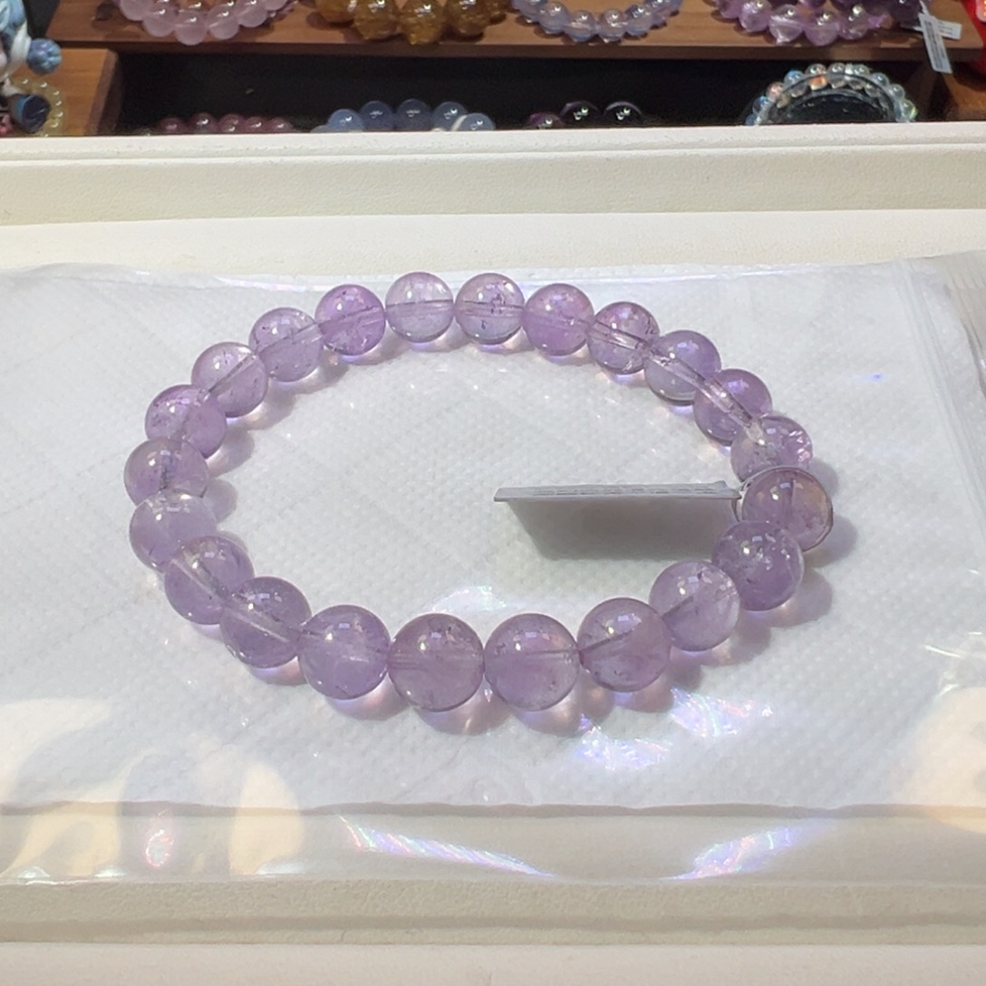 水晶未镶嵌手链9m毕业级薰衣草紫水晶