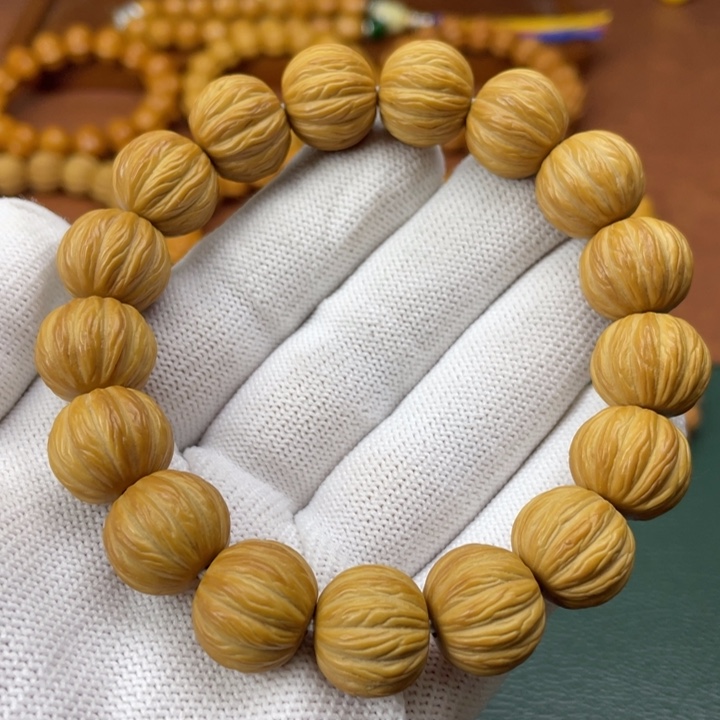 猴头核桃吊坠拉丝瓜珠1.5+