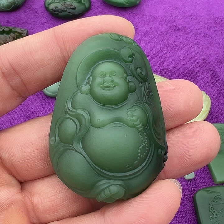 和田玉（碧玉）未镶嵌吊坠(不含链)